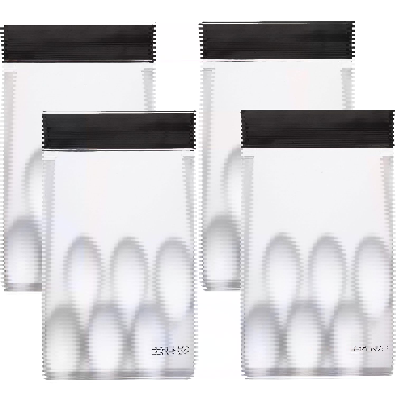 BERLINZO Reusable Ice Storage Bag - Freezer Safe Leakproof Silicone and Plastic Free Lunch Bag for Ice and Food Storage - BPA Free - 2 Pack