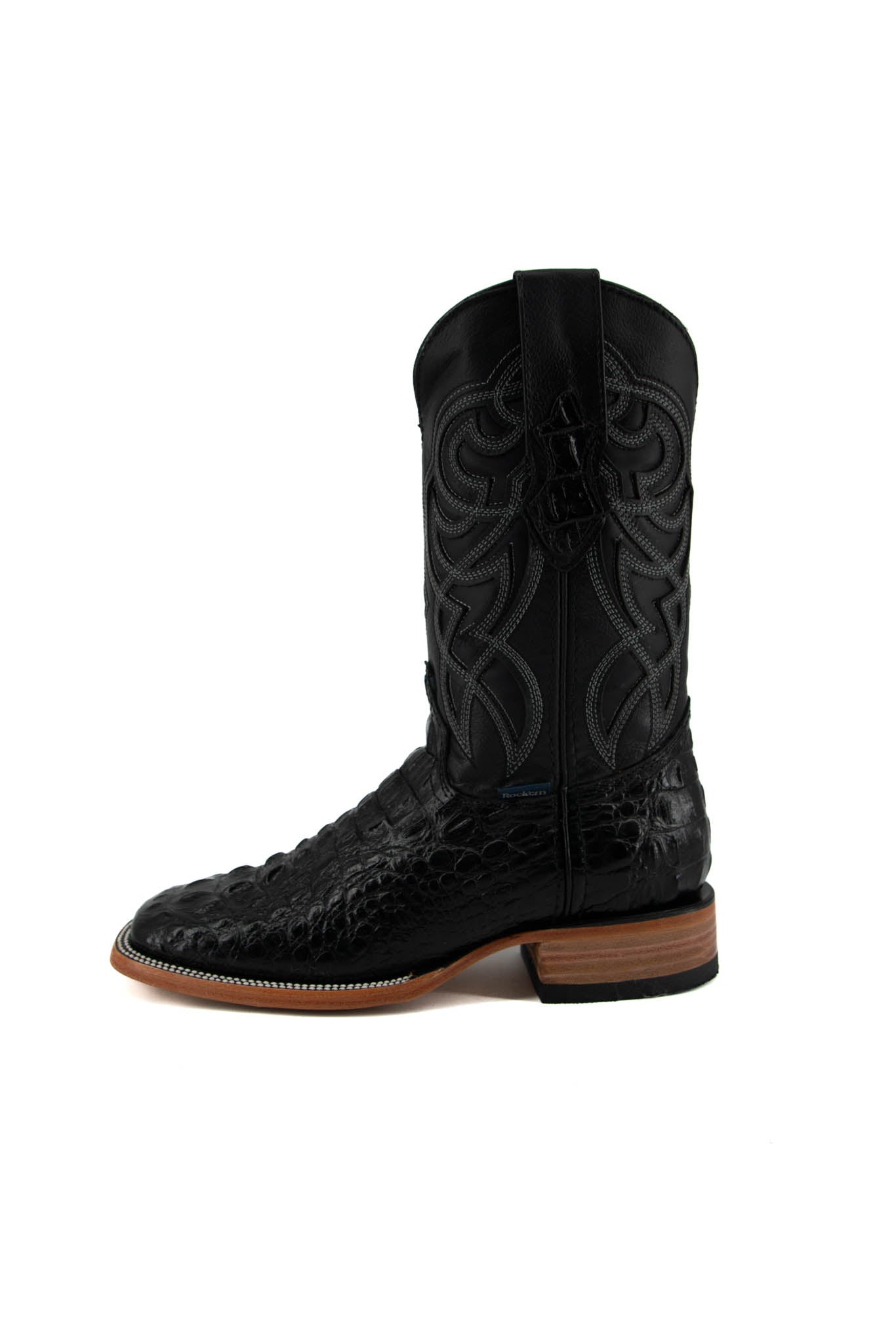 Imit. Fuscus De Cocodrilo Cowboy Boot - Genuine Leather Square Toe