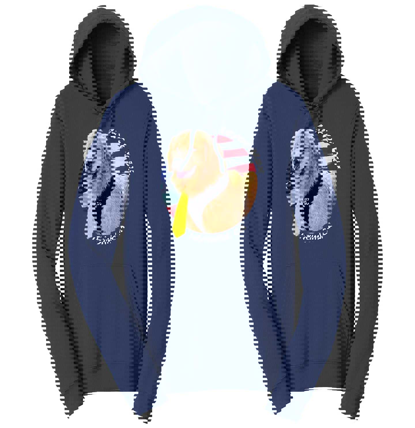 Mayor Max USA Flag Circle - Adult Unisex Hoodie Sweatshirt