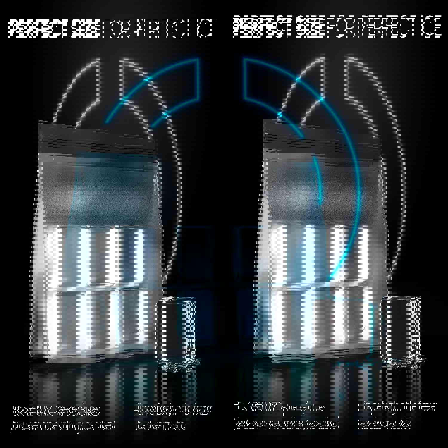 BERLINZO Reusable Ice Storage Bag - Freezer Safe Leakproof Silicone and Plastic Free Lunch Bag for Ice and Food Storage - BPA Free - 2 Pack