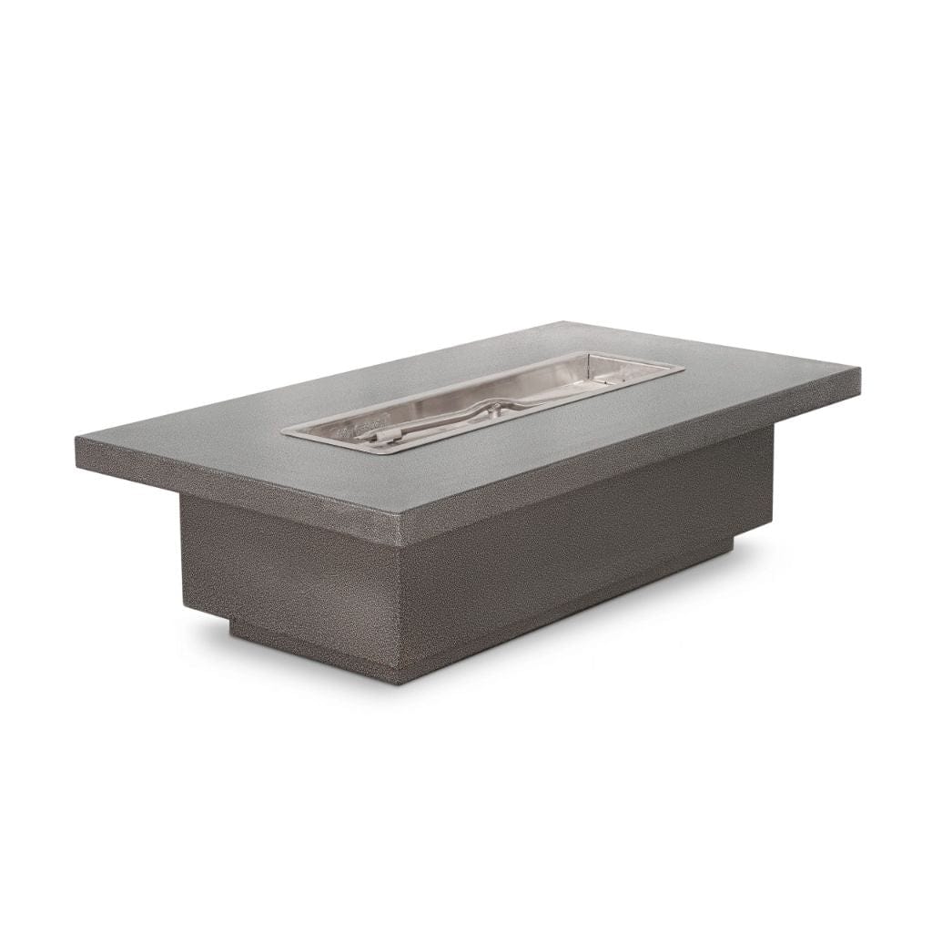 The Outdoor Plus 84 Fremont Powder Coated Steel Rectangle Fire Pit - 15 tall