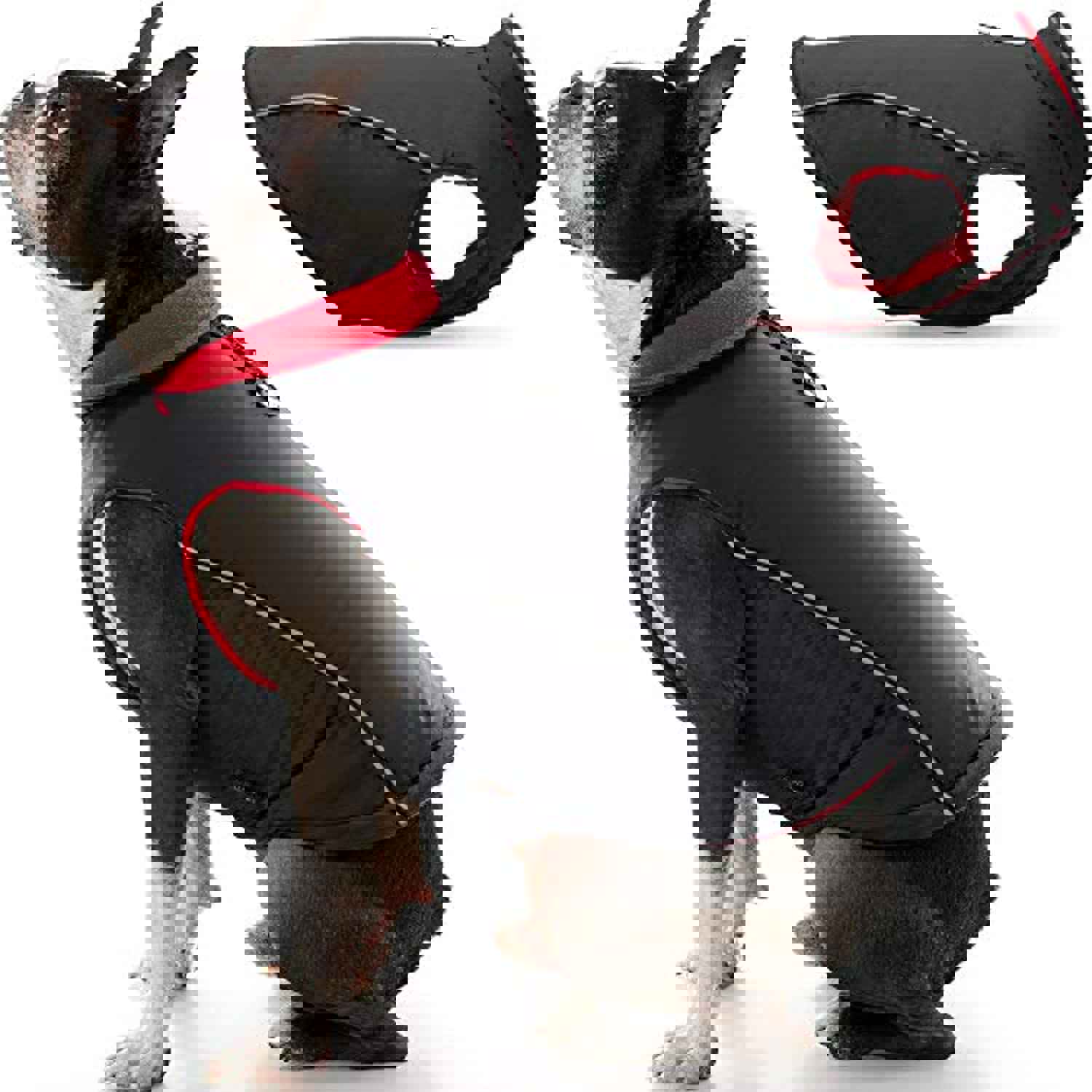 Feeke Sports Vest Dog Jacket - Reflective Fleece-Lined Vest for Small Dogs