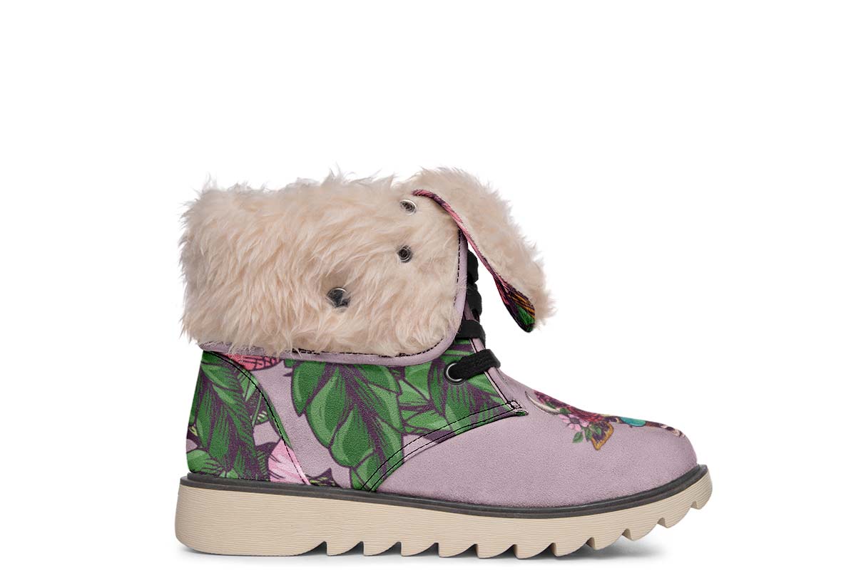 Floral Cow Polar Vibe Boots