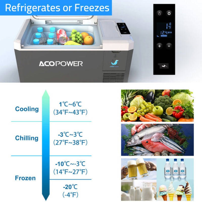 LiONCooler Mini Solar Powered Portable Car Fridge Freezer 29 Quarts Efficient Off-Grid Refrigerator