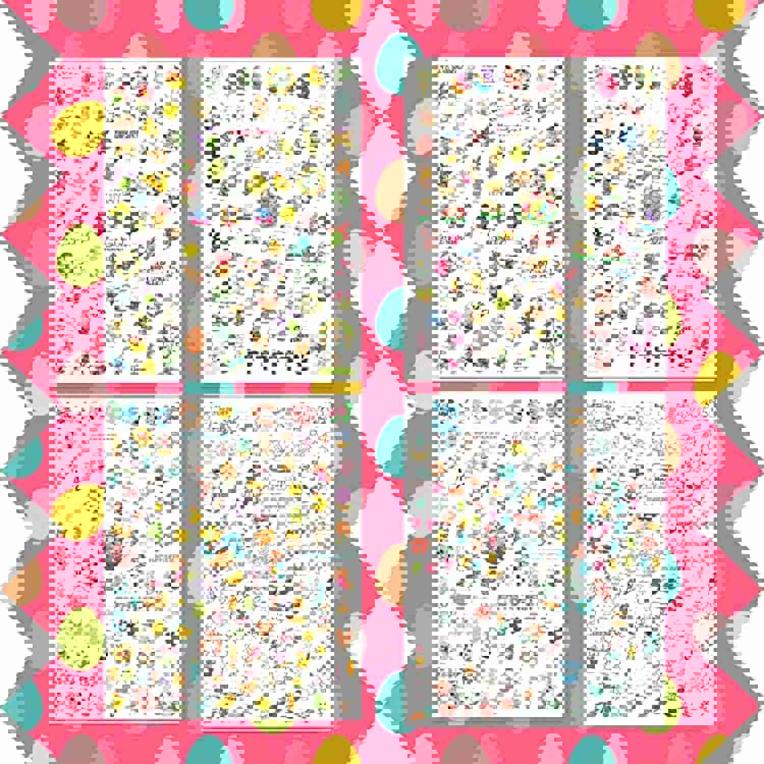 TailaiMei Easter Nail Stickers - Self-Adhesive Nail Art Decals for DIY Nail Decorations