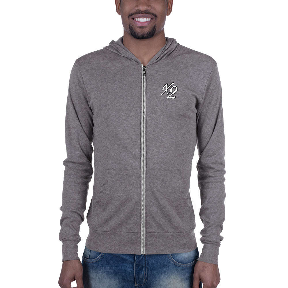 S-X2 ZIP UP HOODIE - Lightweight Unisex Hoodie with Kangaroo Pocket