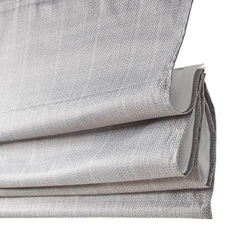 Madison Park Galen Cordless Roman Shades - Grey, 31 x 64, Room Darkening, Energy Efficient