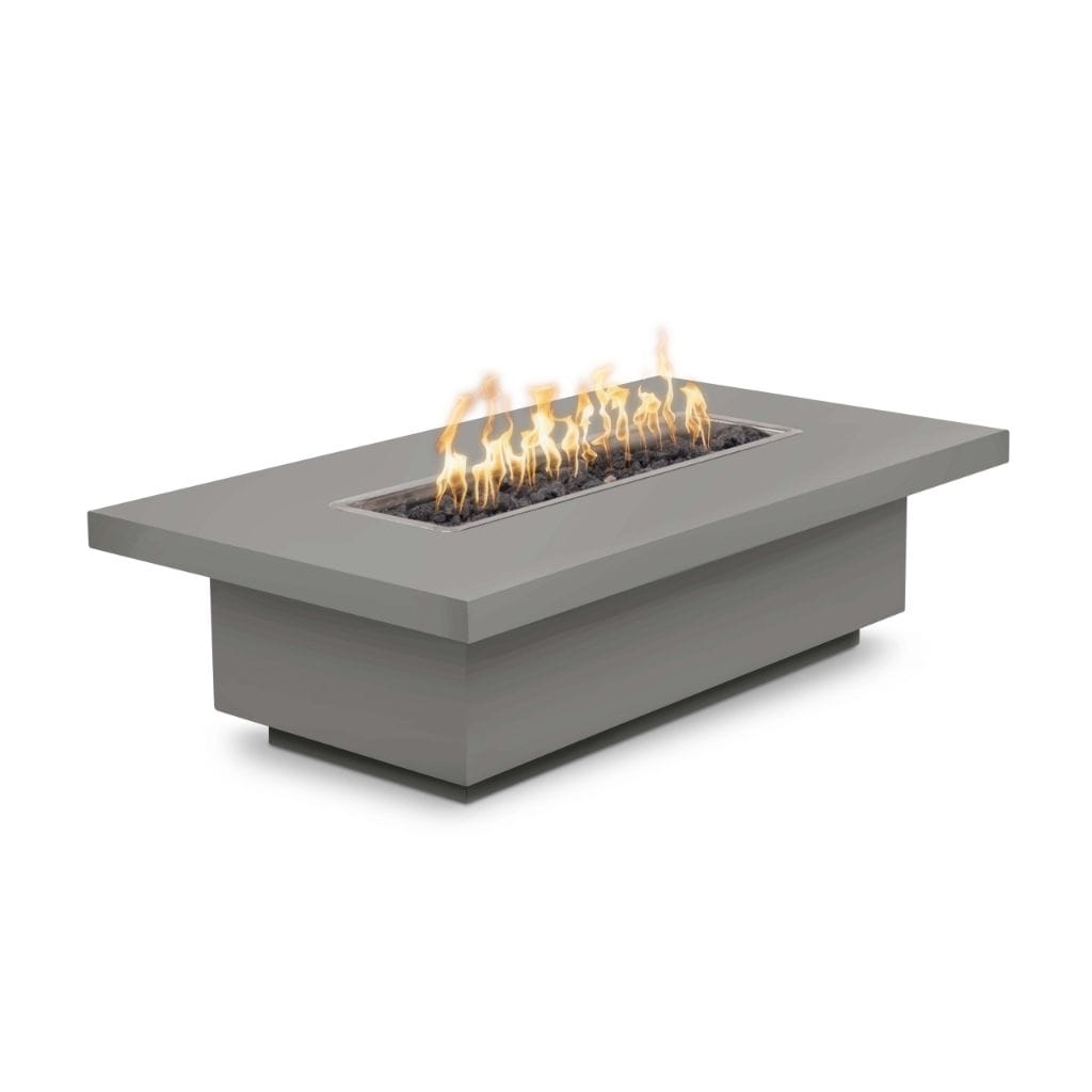 The Outdoor Plus 84 Fremont Powder Coated Steel Rectangle Fire Pit - 15 tall
