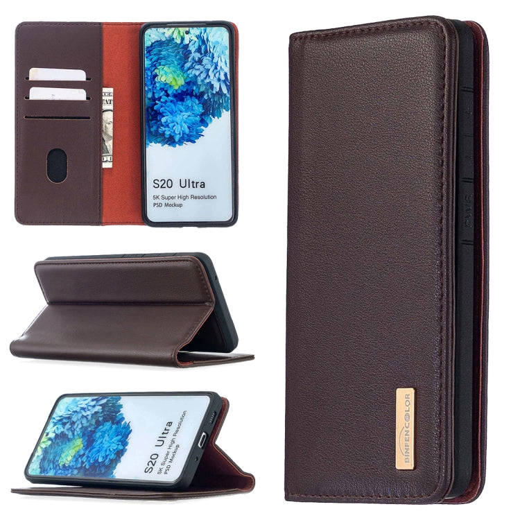 For Samsung Galaxy S20 Ultra 2 in 1 Detachable Magnetic Horizontal Flip Genuine Leather Case
