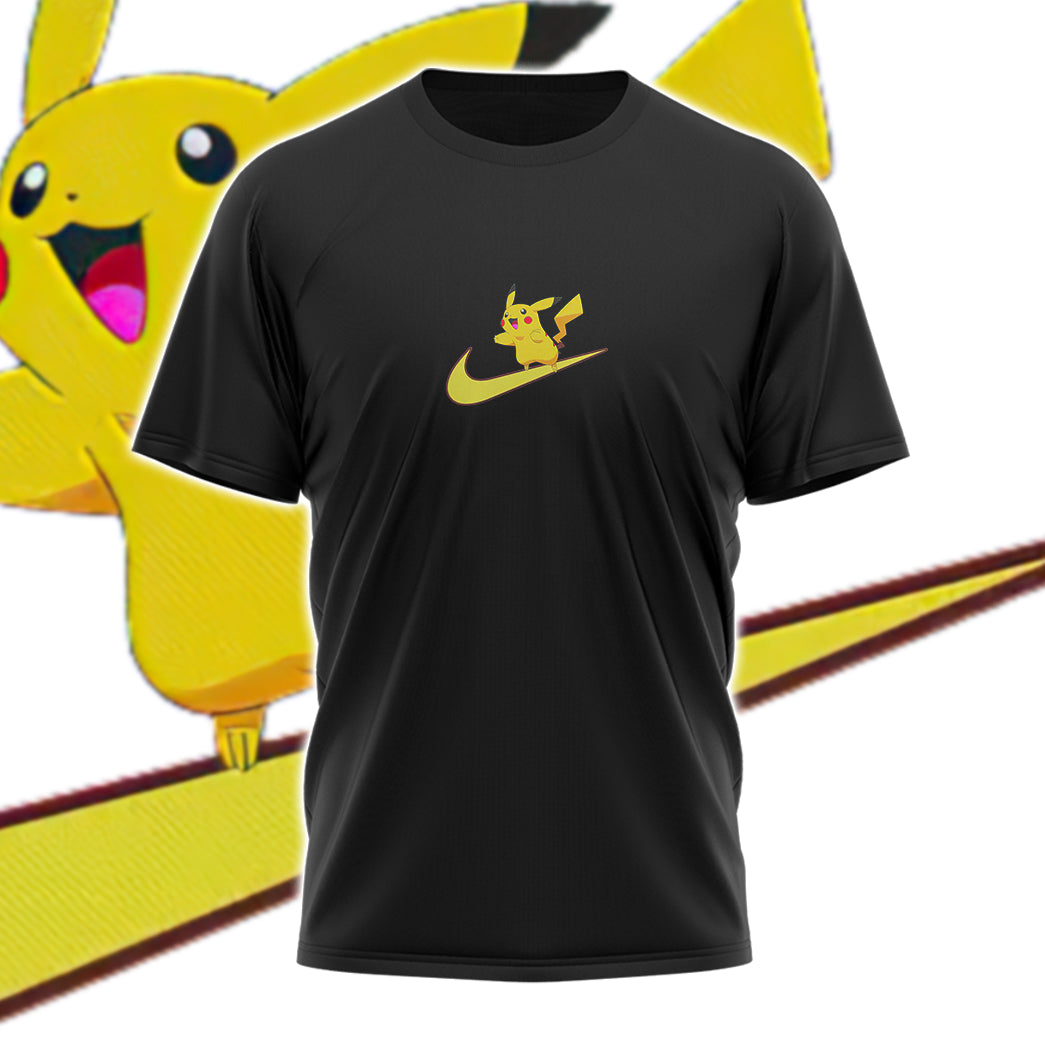 Pikachu Simple Swoosh Custom 2-Side Printed Hoodie - Unisex Cotton Apparel