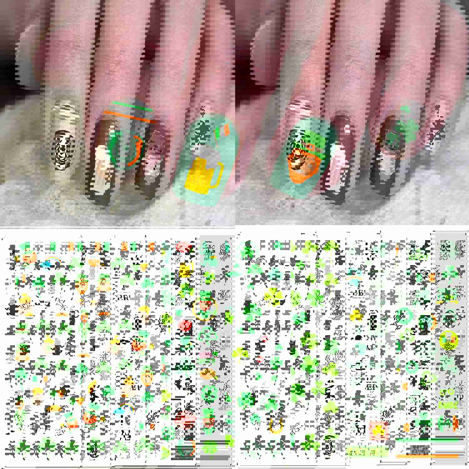 TailaiMei Easter Nail Stickers - Self-Adhesive Nail Art Decals for DIY Nail Decorations