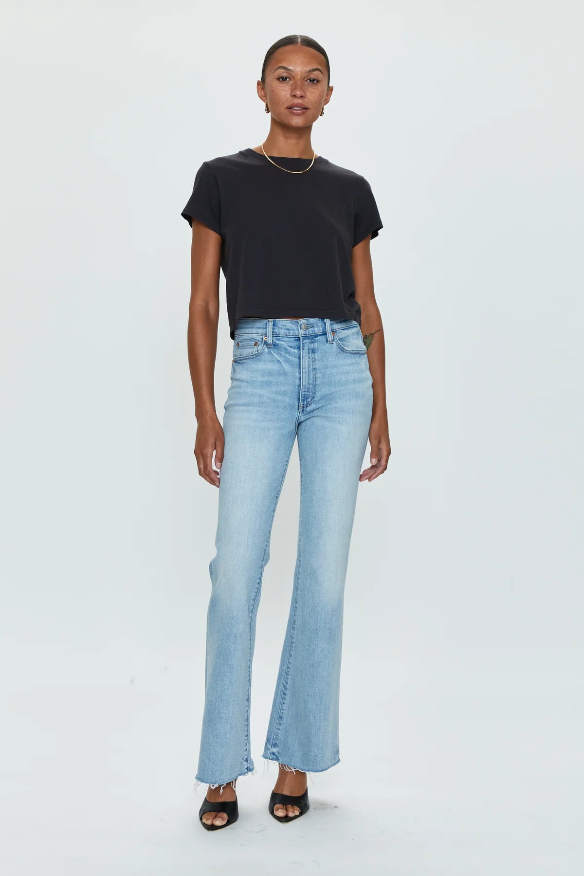 PIS Haven High Rise Bootcut Jeans in Shoreline Wash