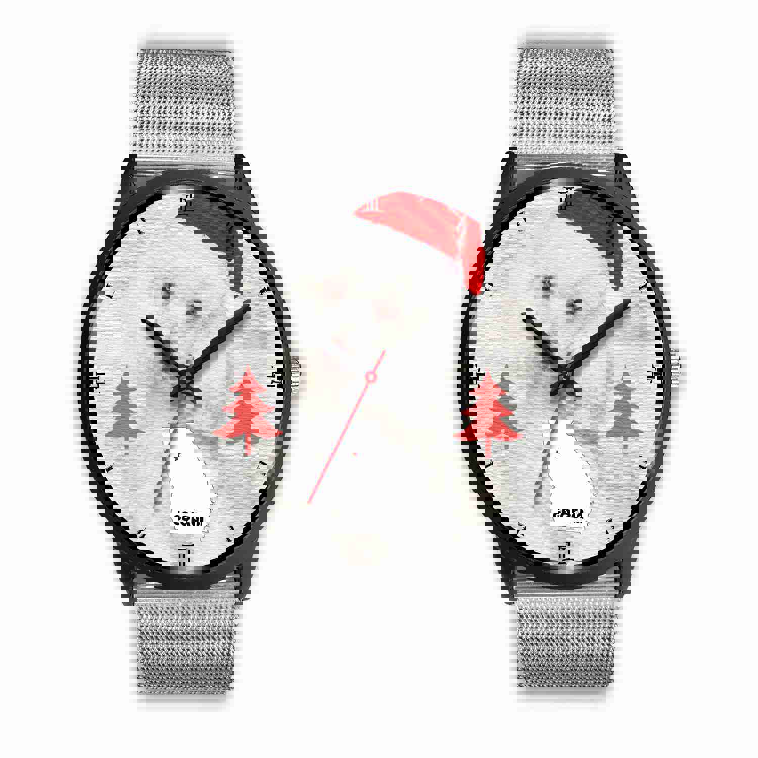 Cute Poodle Dog Georgia Christmas Special Wrist Watch