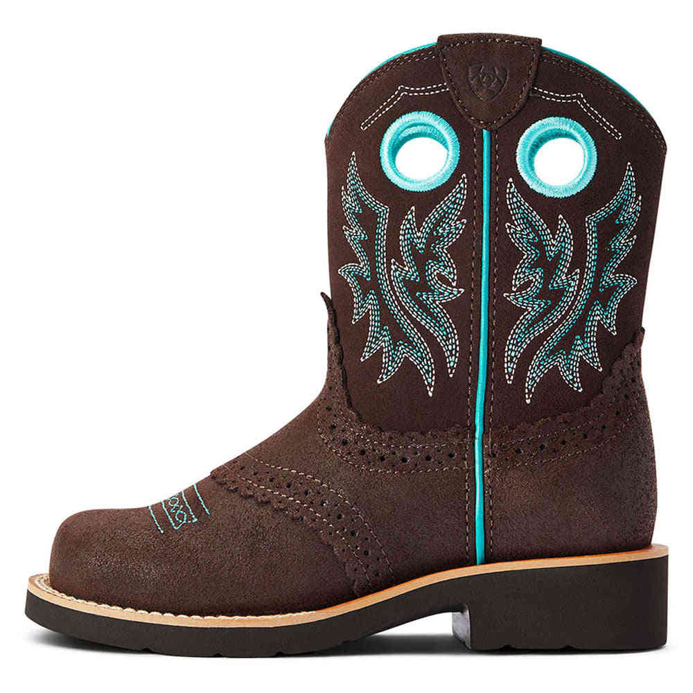 Ariat Youth Fatbaby Cowgirl Western Boot - Royal Chocolate
