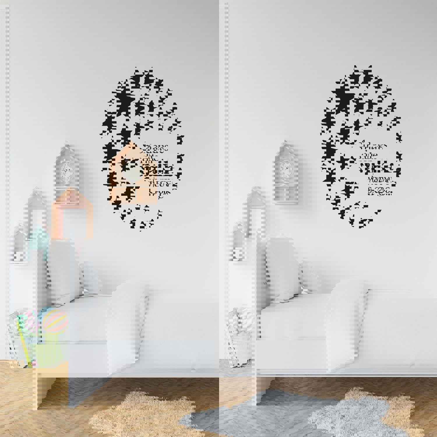 Girls Quotes Vinyl Wall Art Sticker Decal - A Little Sparkle