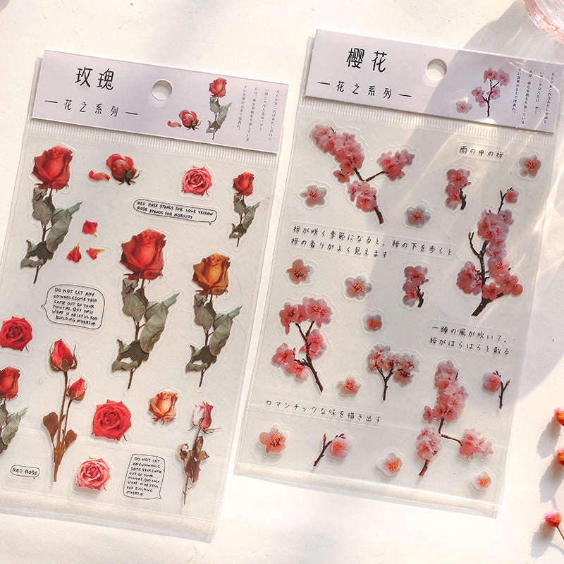 Clear Flowers Sticker Sheet