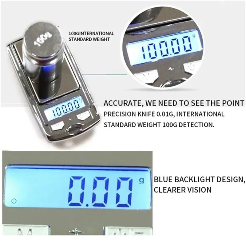 Portable Mini Digital Pocket Scale for Gold, Jewelry, and Food