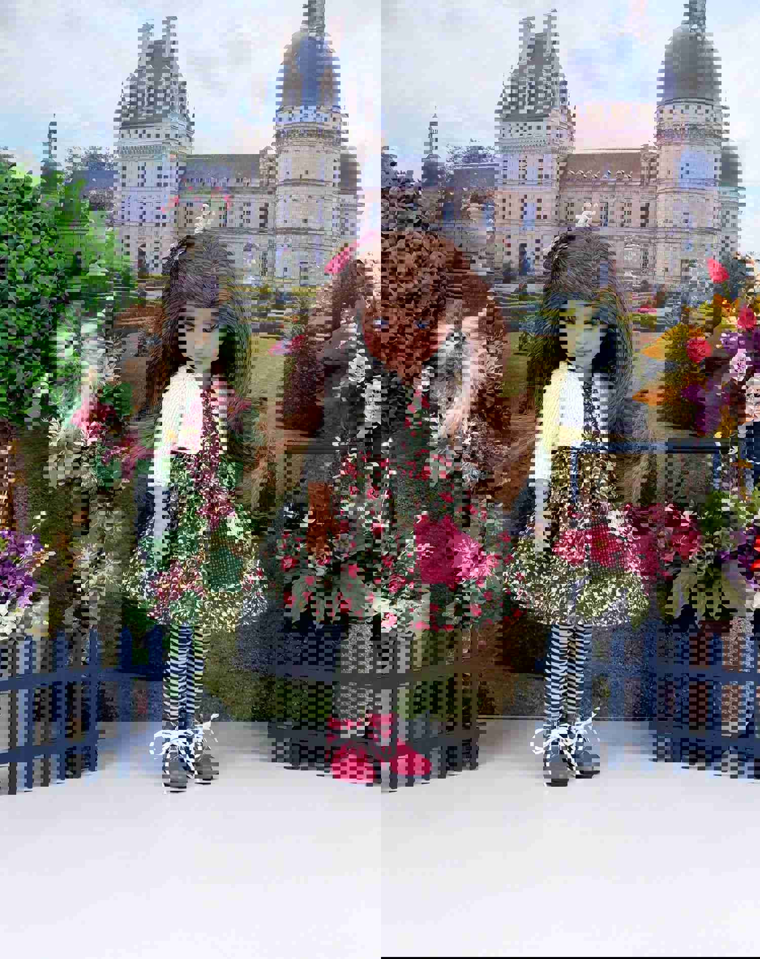 Blooming Garden - Dress with Sweater & Boots for Ruby Red Fashion Friends Doll