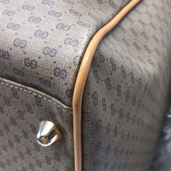 GUCCI DUFFLE TRAVEL BAG WEEKENDER VINTAGE SHERRY
