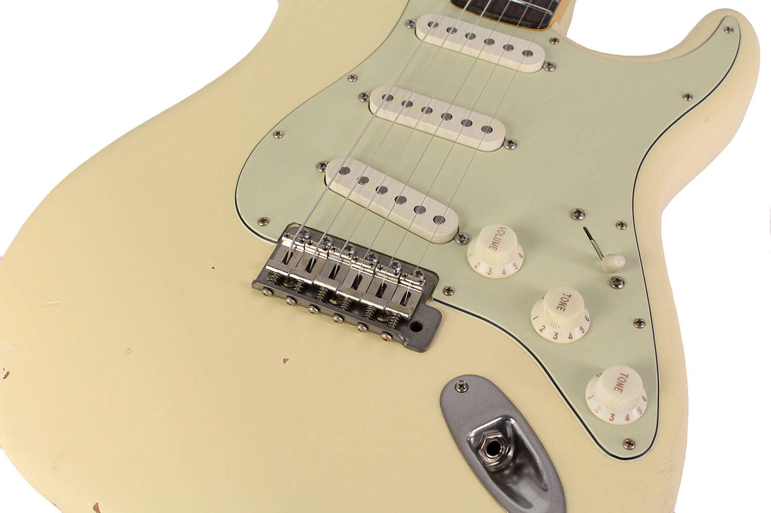 Nash S-63 Guitar, Aged Olympic White, Light Aging - Vintage Strat Model with Modern Features
