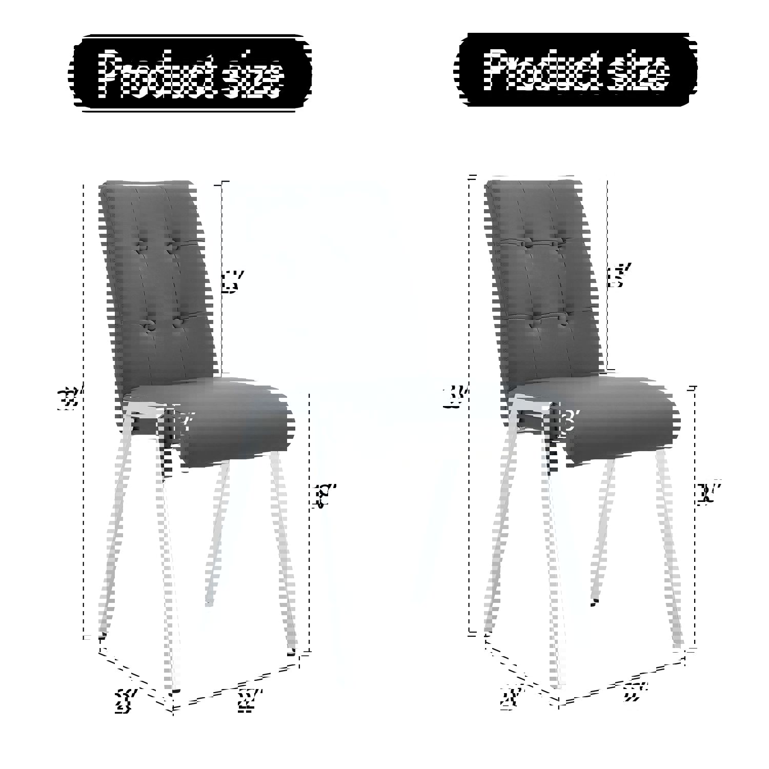 Modern Glass Dining Table Set with 4 Lattice High Back Chairs