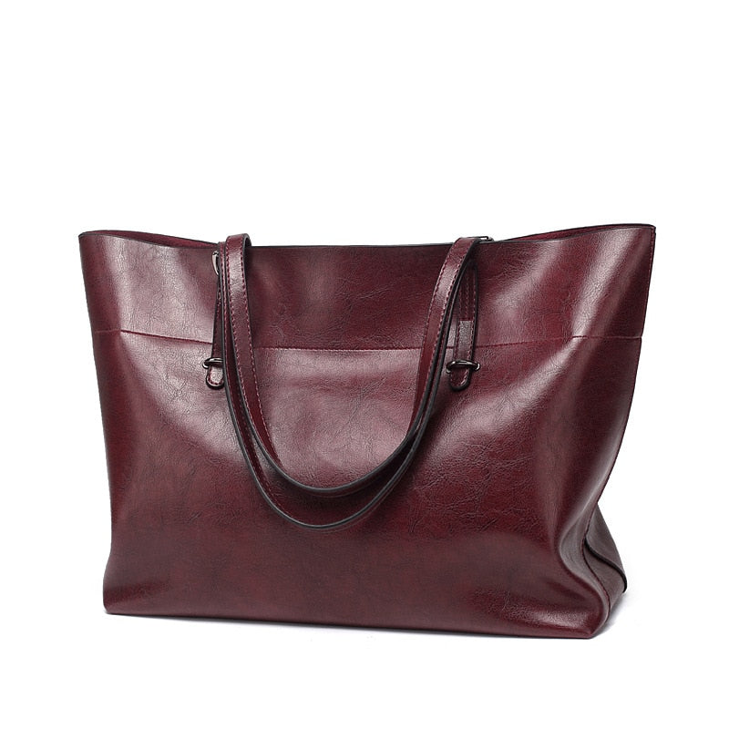 DIDABEAR Fashion Leather Tote Bag for Women - Large Capacity Shoulder Handbag