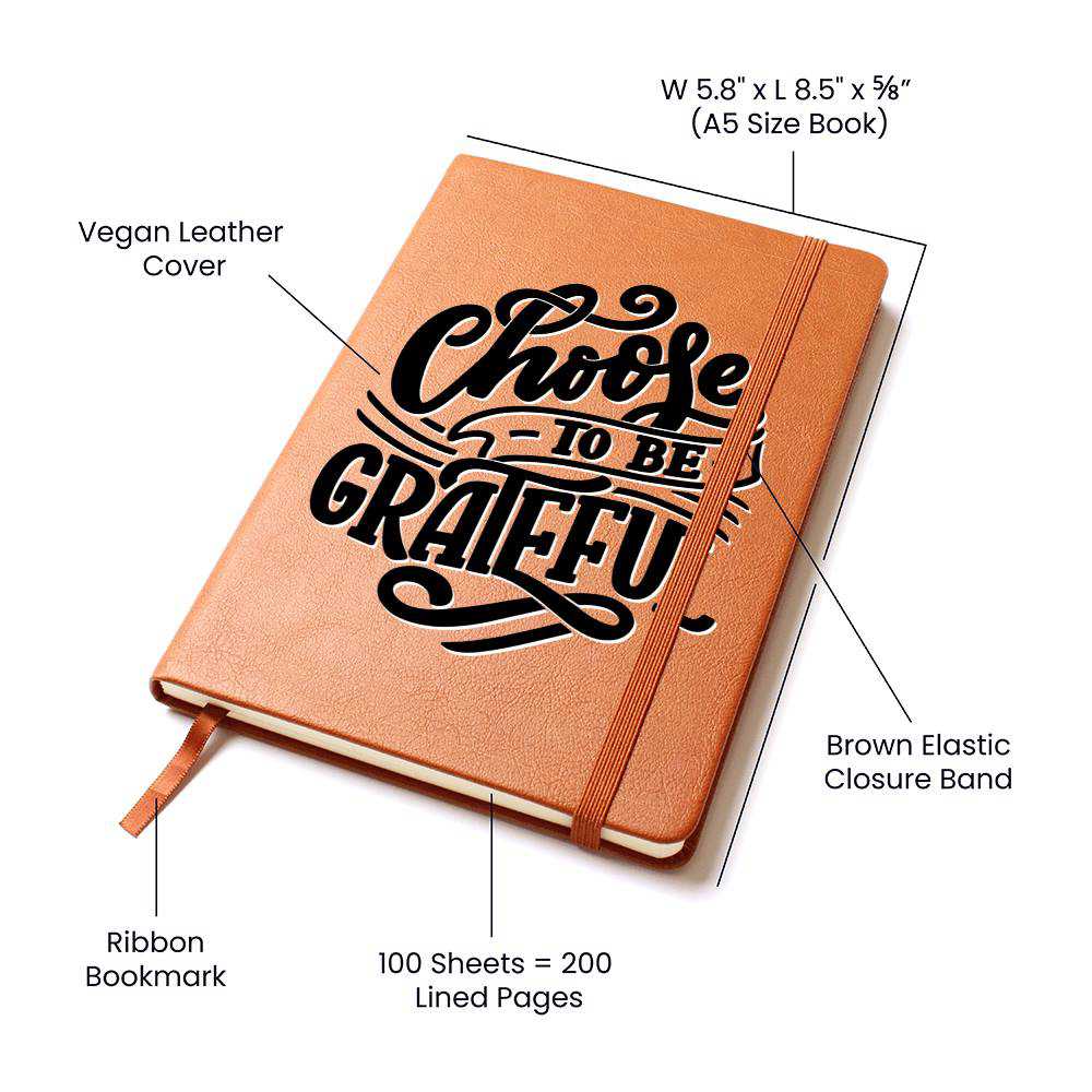 Gratitude Journal - Inspirational Leather Journal for Daily Reflection & Motivation