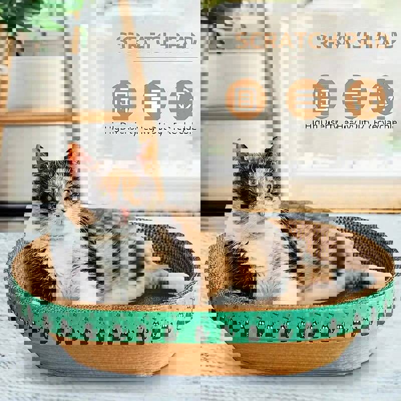 Sturdy Corrugated Cardboard Cat Scratcher for Indoor Play