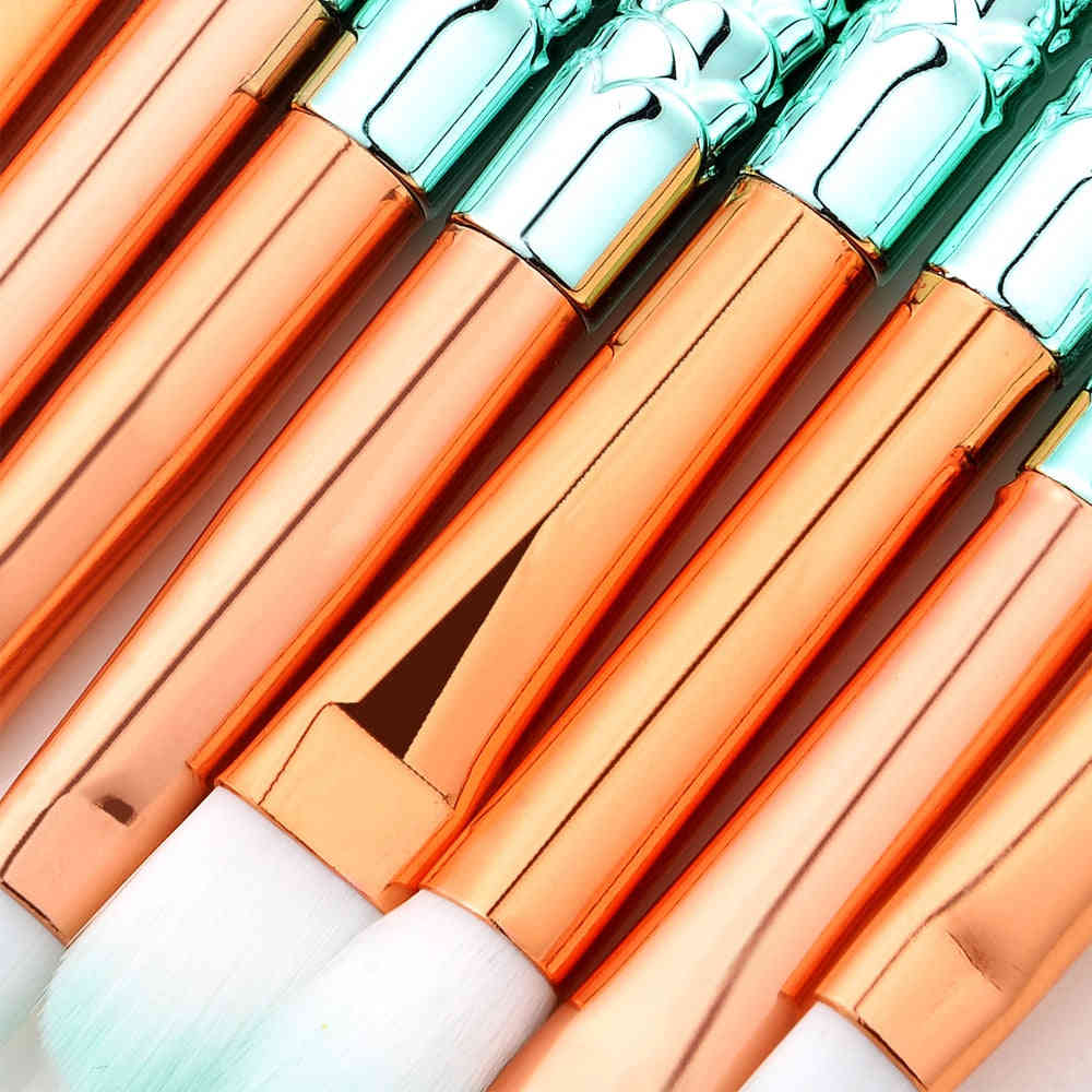 Professional Mermaid Makeup Brushes Set - High Quality Eye Shadow Eyeliner Eyebrow Brushes