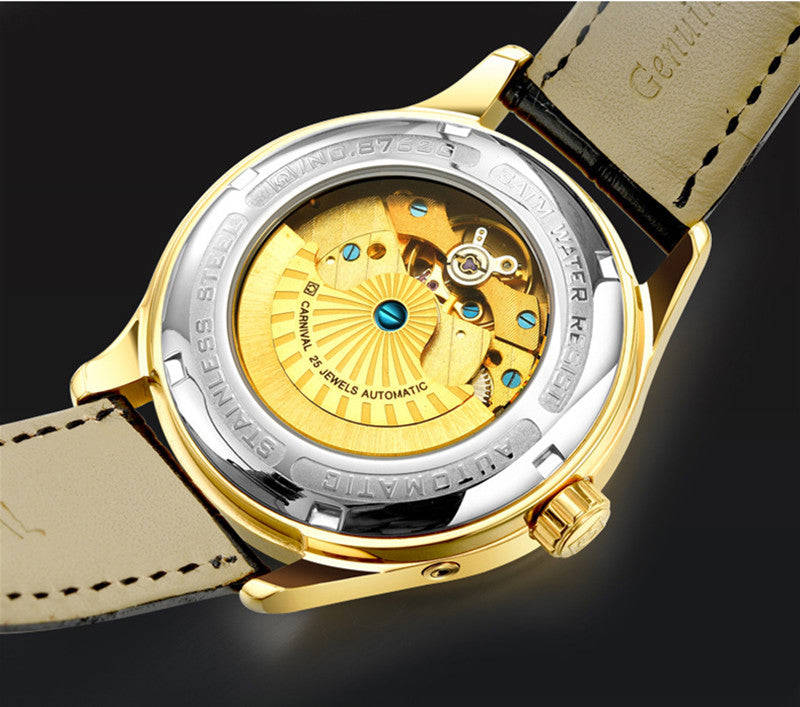 Carnival Full Automatic Mechanical Watch for Men - Sports Style with Sapphire Crystal