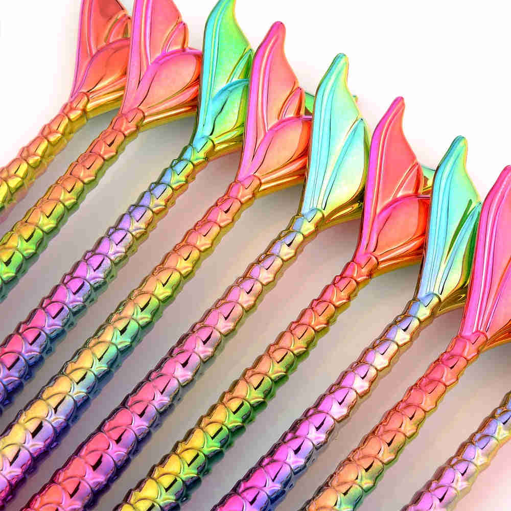 Professional Mermaid Makeup Brushes Set - High Quality Eye Shadow Eyeliner Eyebrow Brushes