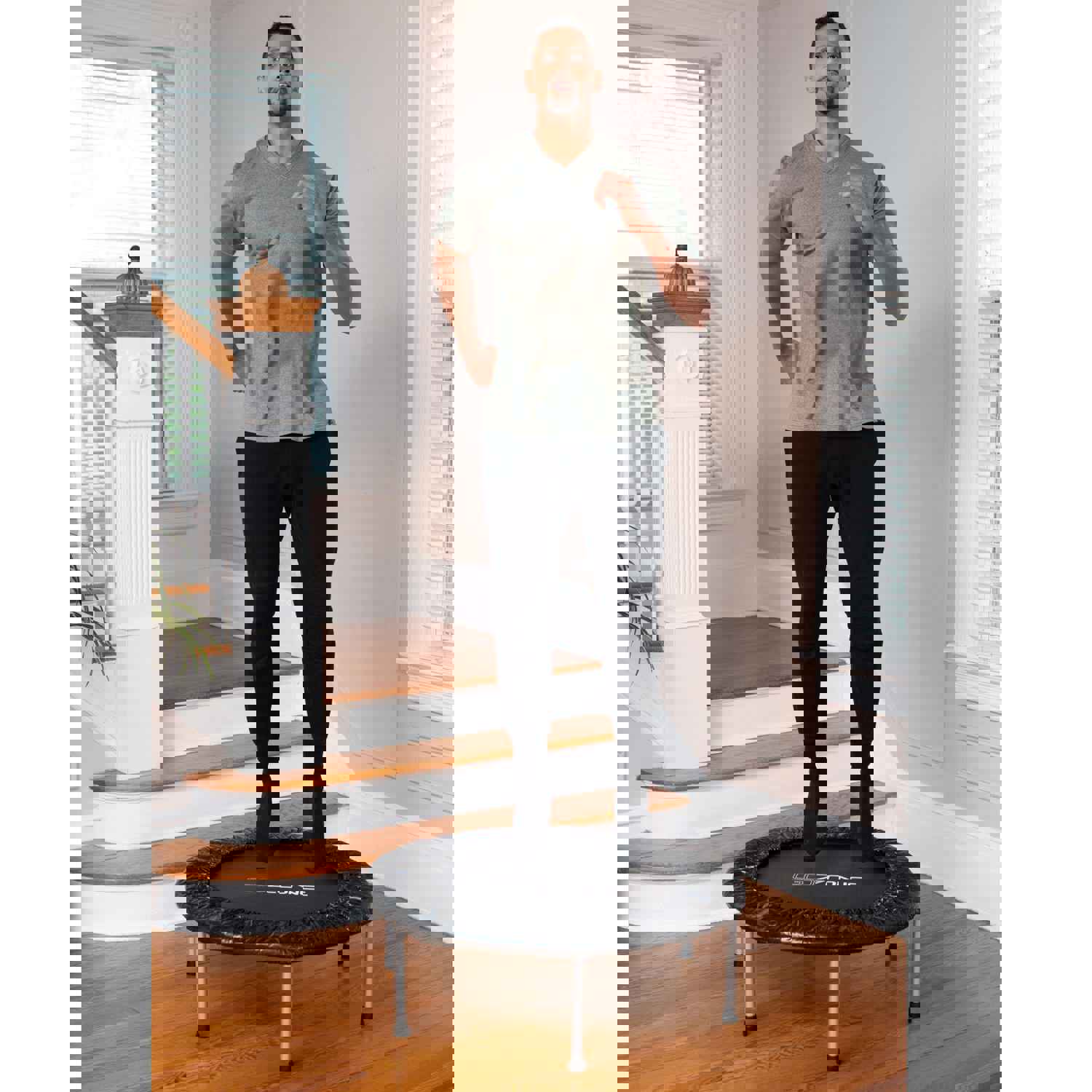 GoZone Mini Fitness Trampoline – 36 Inches – Black