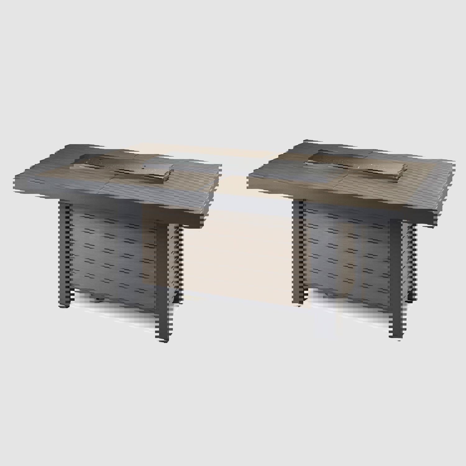 Kenwood and Brooks Linear Dining Height Gas Fire Pit Table