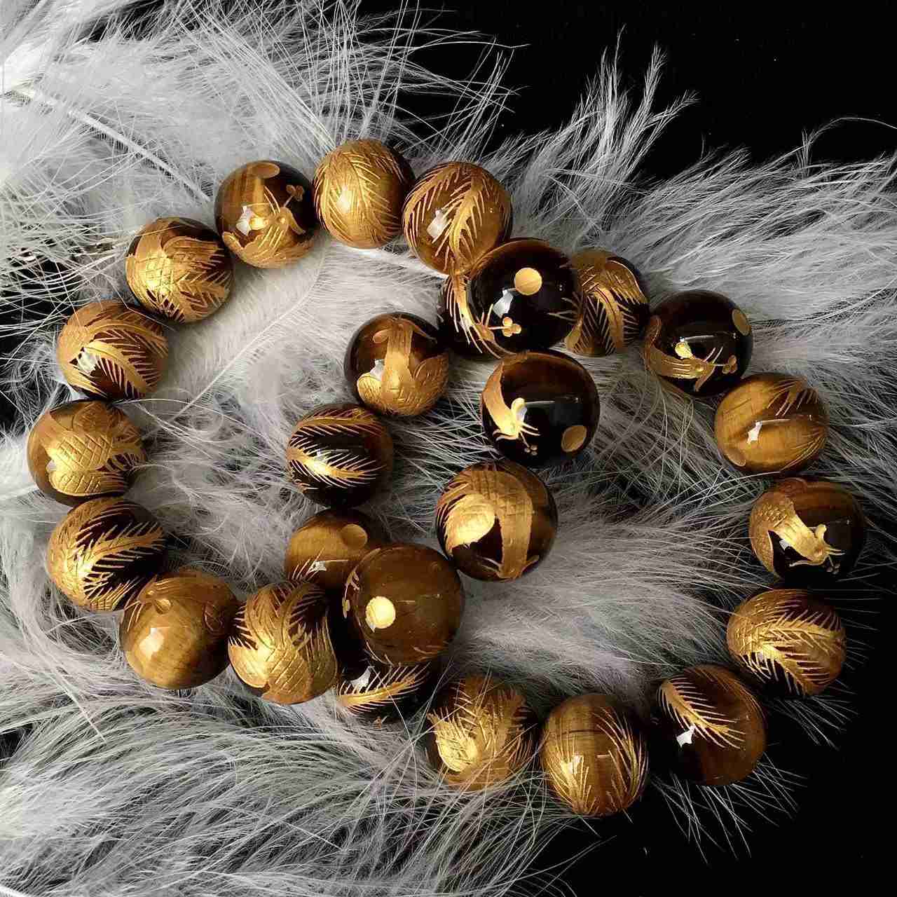 Wholesale Grade AB+ Natural Stone Bead 8/10/12/14/16/18MM Mens Tiger Eye Bracelet Gemstone Jewelry