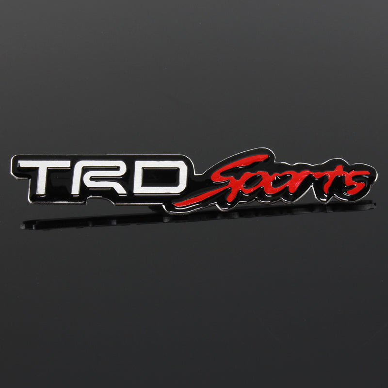 Toyota TRD Sports 3D Aluminum Emblem Decal X2 (12CM)