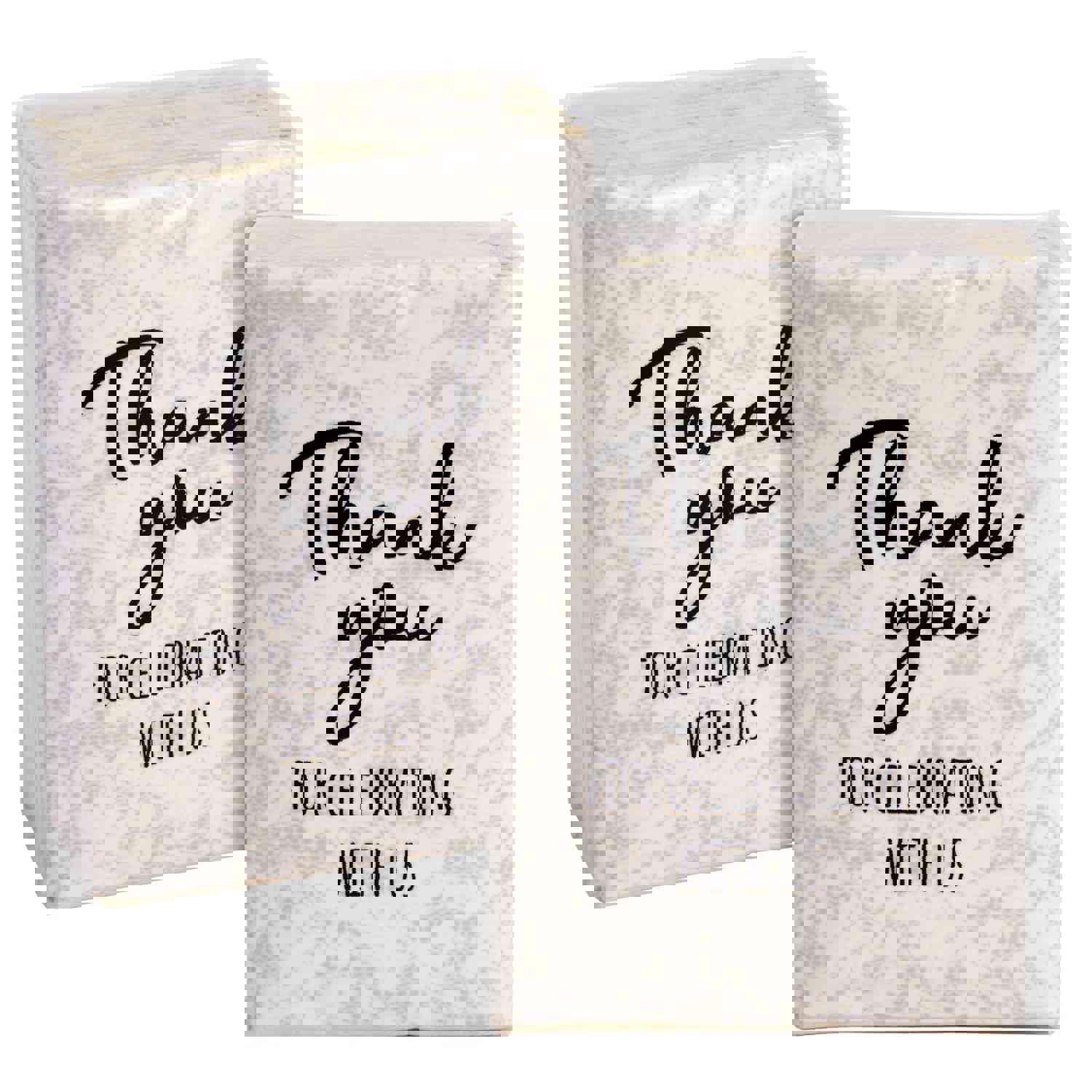 60-Pack Bulk Individual Pocket Size Facial Travel Tissues, Wedding Gifts For Guests, Welcome Bags, Party Favors, Graduation, Anniversary Items, Thank You For Celebrating With Us (3-Ply Bamboo, 3x2 In)