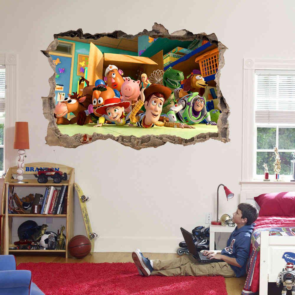 Toy Story 3D Smashed Broken Decal Wall Sticker J743
