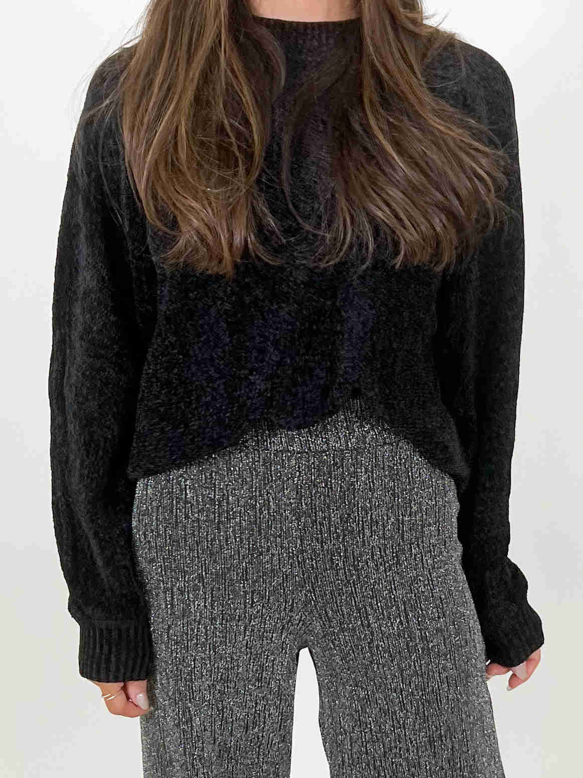 Gemma Chenille Sweater | Black