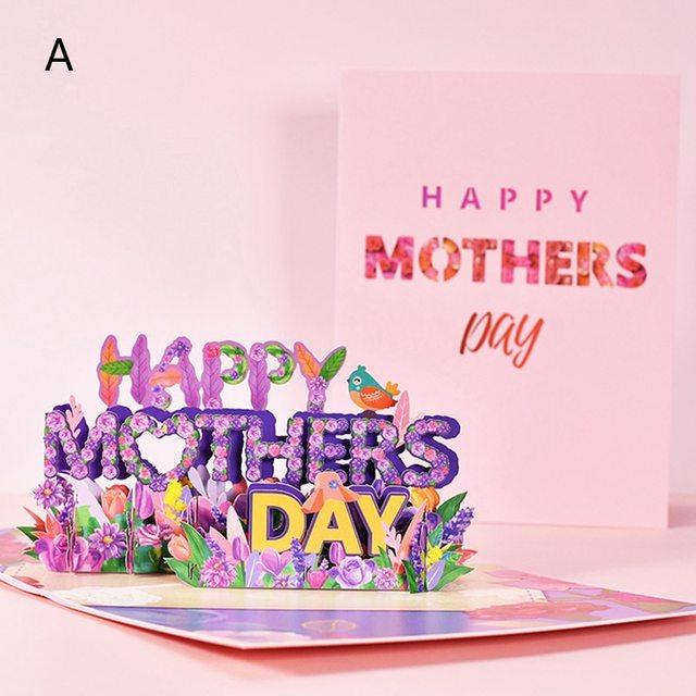 3D Floral Bouquet Greeting Cards for Mother's Day, Birthday, and Wedding