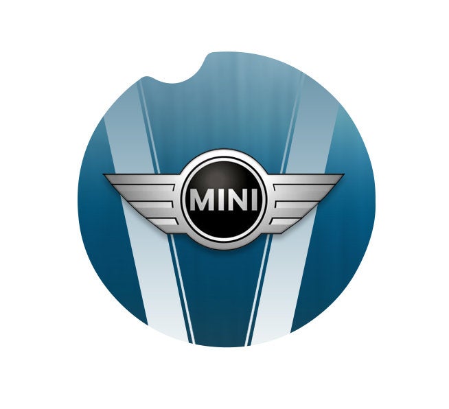 Mini Cooper Car Coasters - Set of 2 Sandstone Coasters