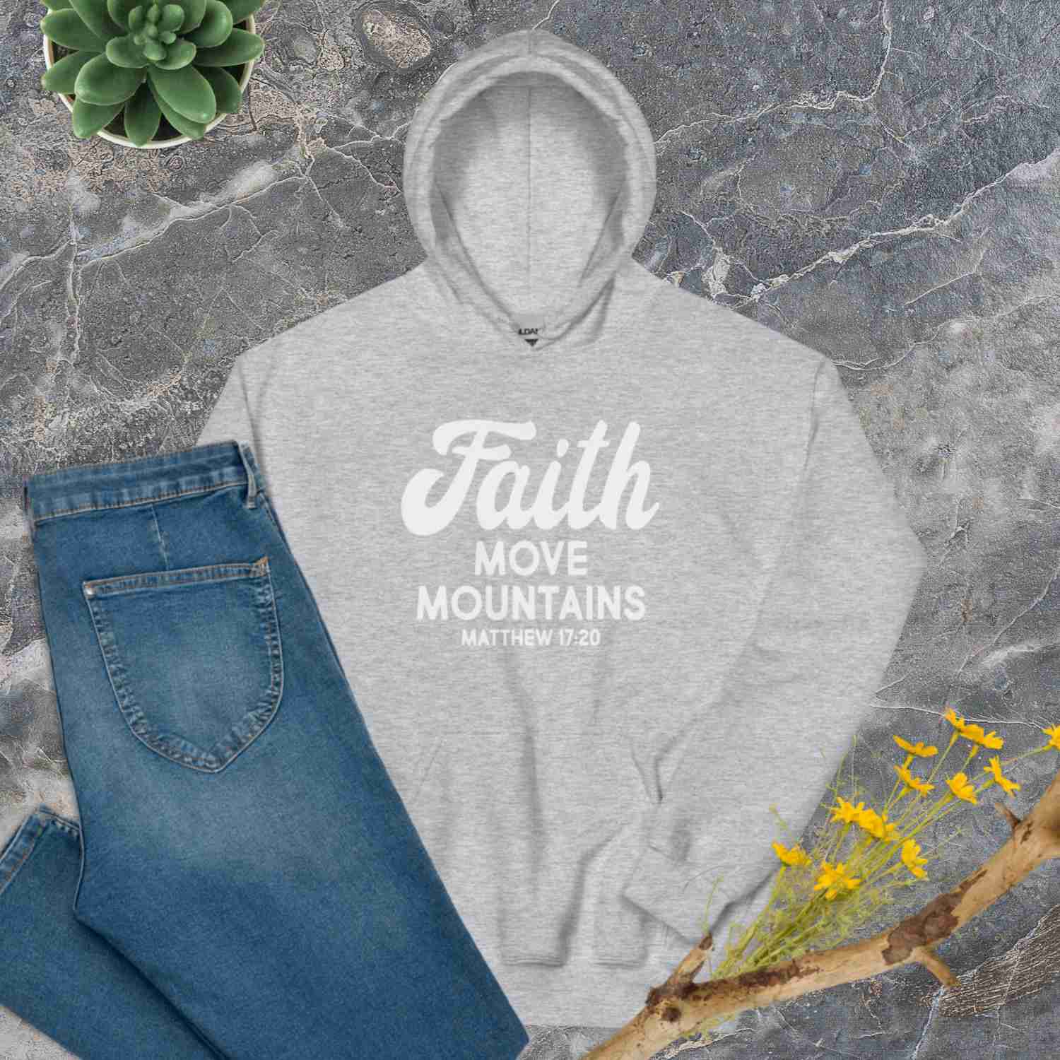 F&H Christian Faith Move Mountains Women's Hoodie