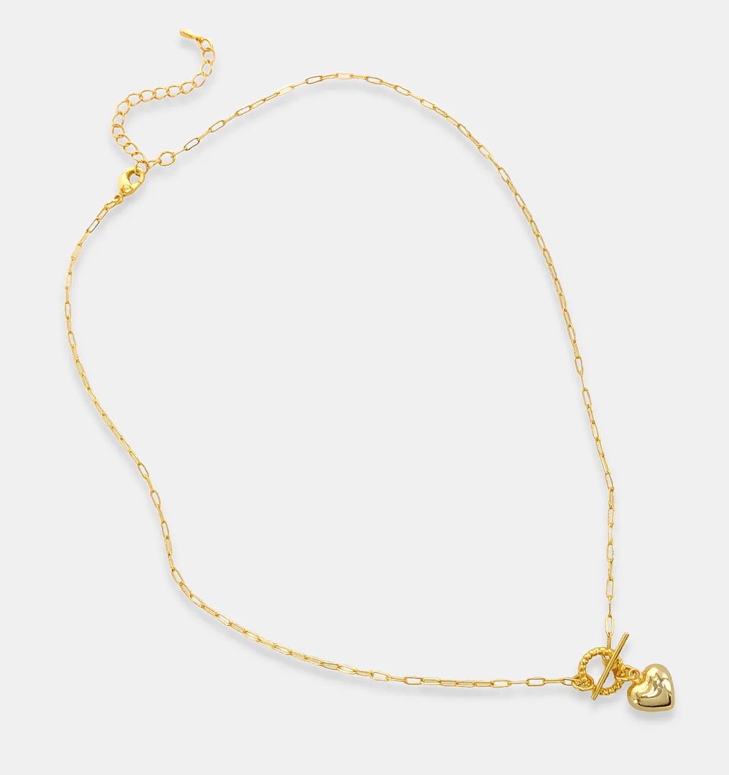 Becca Necklace - Dainty Heart Chain Necklace