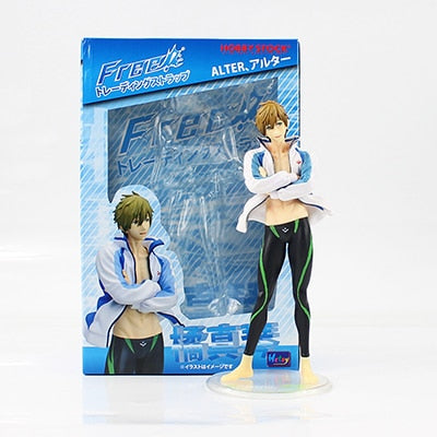 25cm Iwatobi Swim Club Haruka Nanase Tachibana Makoto PVC Action Figure Anime Model Toy