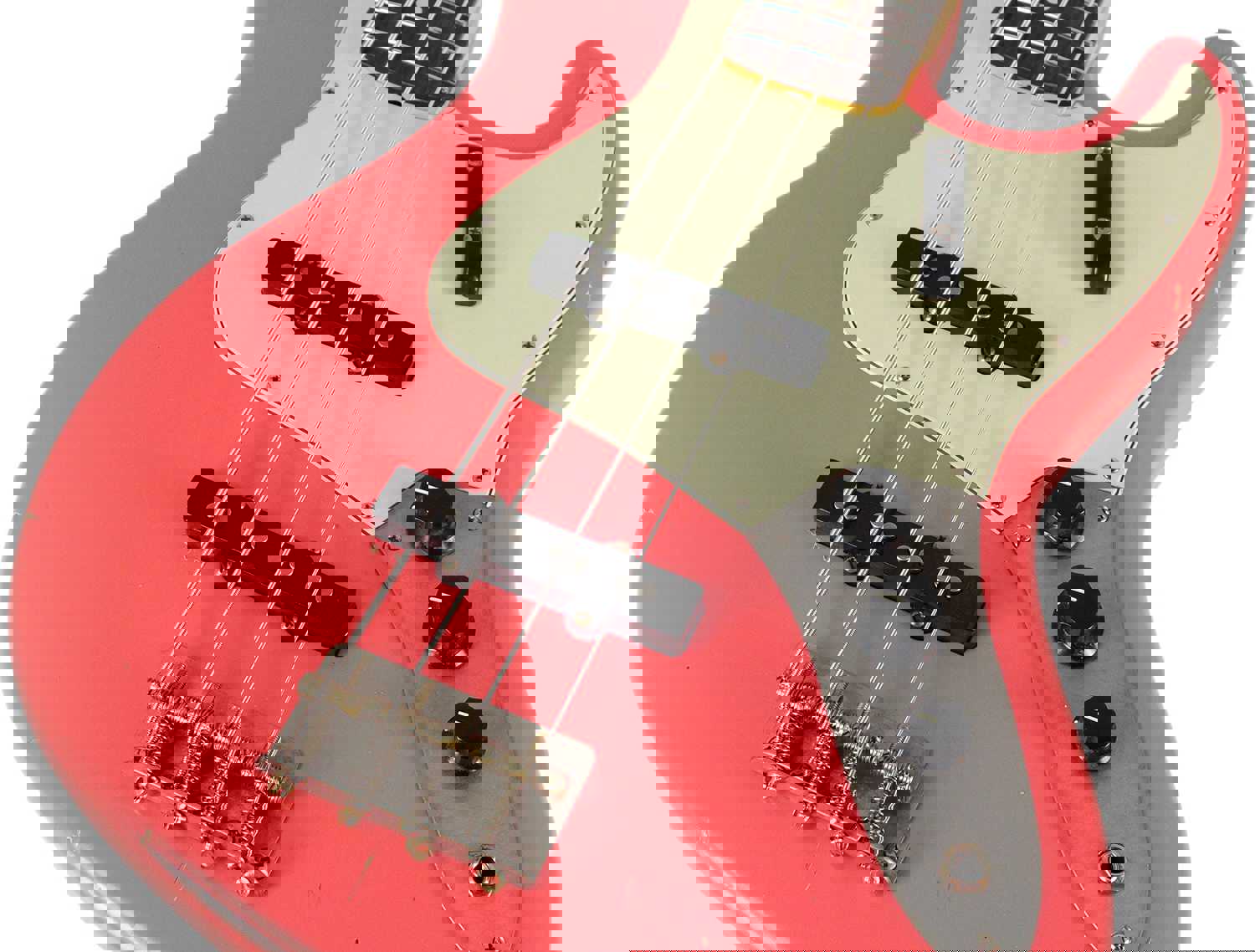 Nash JB-63 Bass Guitar, Salmon, Light Aging