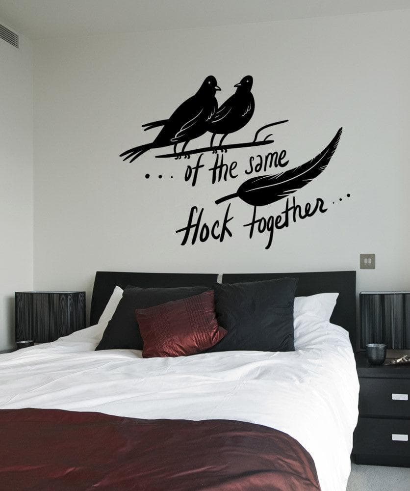 Vinyl Wall Decal Sticker Birds of a Feather #OS_MB1149 - Removable & Easy to Apply
