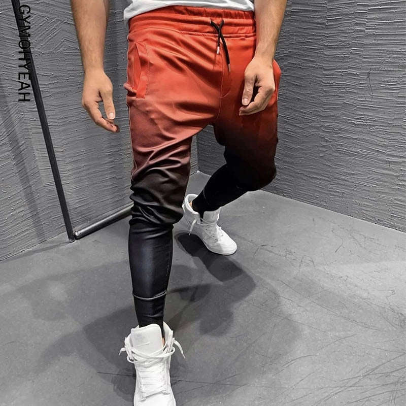 New Gradient Autumn Gyms Men Joggers Sweatpants - High Quality Bodybuilding Pants