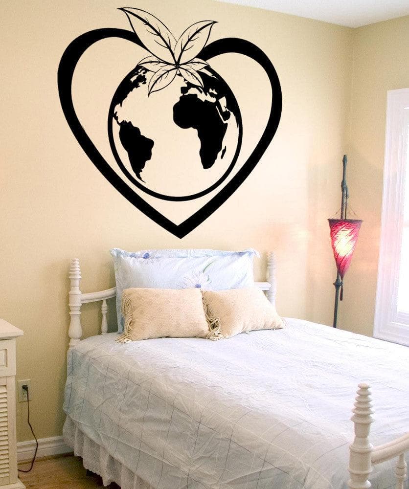 Vinyl Wall Decal Sticker Love Earth #1208 - Removable & Easy to Apply