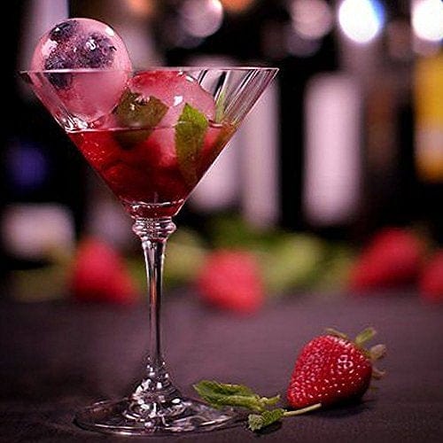 Large Ice Cube Trays Ice Ball Maker with Lids Combo (Set of 2) - Silicone Sphere & Square Flexible Ice Molds for Cocktails, Whiskey, Juice & Drinks - Reusable & BPA Free