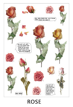 Clear Flowers Sticker Sheet