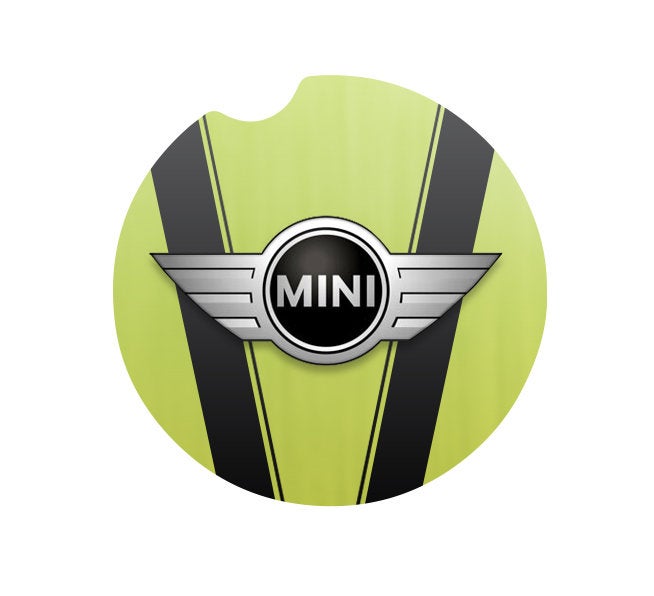 Mini Cooper Car Coasters - Set of 2 Sandstone Coasters